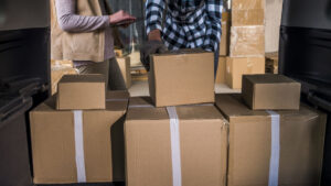 Strategically packing a moving truck with boxes